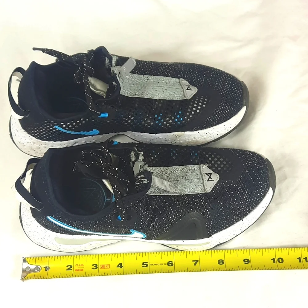 NIKE PG4 PAUL GEORGE Mens Shoes Size 4.5 black white gray blue CD5079-004